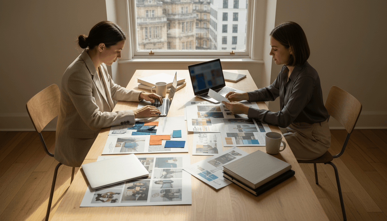 Brand strategy session with consultant and creative leader